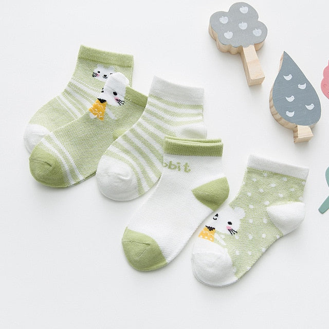 5Pairs  0-2Years Infant Baby Socks