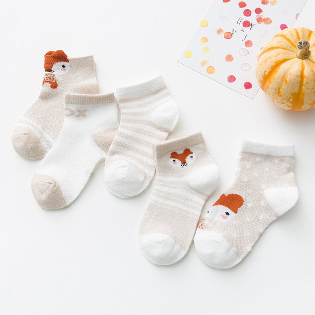 5Pairs  0-2Years Infant Baby Socks