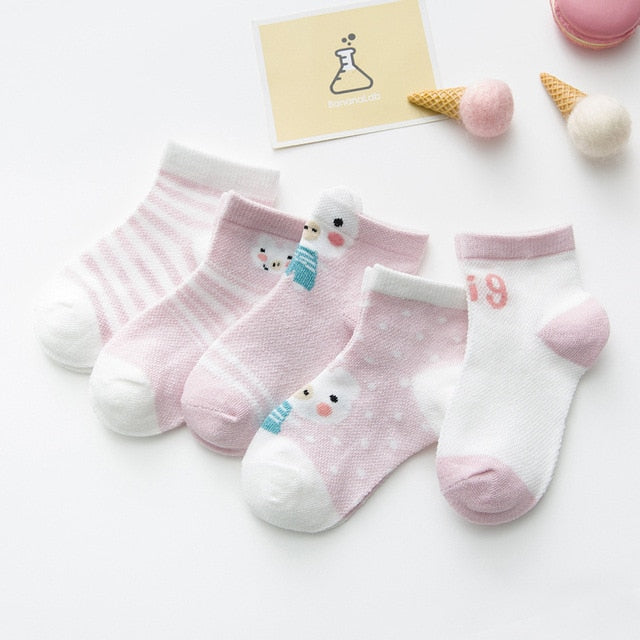 5Pairs  0-2Years Infant Baby Socks